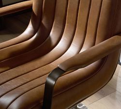 Kael Leather Swivel Desk Chair