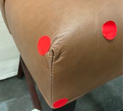 Open Box: Hayes Tufted Leather Bar Stool (33.5") - Vintage Hunter, Espresso