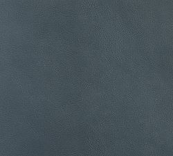 Open Box: Layton Leather Dining Side Chair - Performance Azure, Vintage Amber