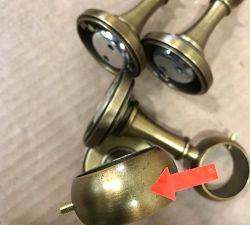 Open Box: Somorset Curtain Rod &amp; Wall Brackets (166"-240", 1.25" diam.) - Burnished Brass