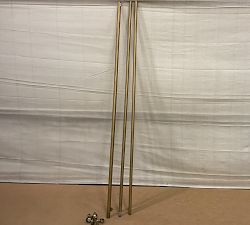 Open Box: Somorset Curtain Rod &amp; Wall Brackets (166"-240", 1.25" diam.) - Burnished Brass