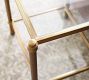 Everson Rectangular Glass Side Table (18.5")