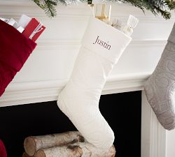 Scroll Quilted Velvet Stockings