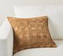Basketweave Suede Pillow Cover