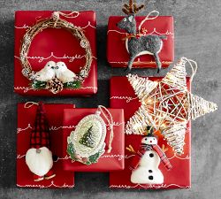 Felt Reindeer With Wreath Ornament