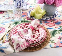 Maddie Oversized Embroidered Floral Table Throw