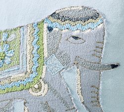 Roller Rabbit Elephant Decorative Pillow Cover