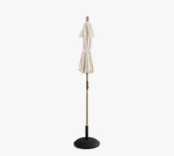 6' Round Outdoor Patio Umbrella &ndash; Eucalyptus Tilt Frame​