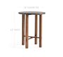 Abbott Concrete &amp; Acacia Outdoor Bar Height Table (34")