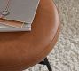 Maison Round Leather Swivel Accent Stool (18")