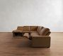 Turner Square Arm Leather Power Reclining L-Shaped Sectional (117")