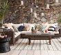 Abbott Concrete &amp; Acacia Rectangular Outdoor Coffee Table (50"-62")