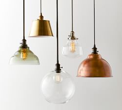 Glass Globe Pole Pendant (9"-13")