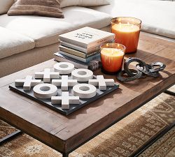 Oversized Faux Stone Tic Tac Toe Game