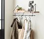Lucy Mango Wood Shelf With Hooks (36")