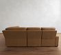 Turner Square Arm Leather Reversible Power Reclining Sectional (117")