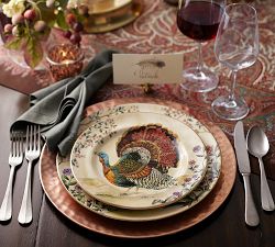 Botanical Harvest Bird Stoneware 8-Piece Dinnerware Set