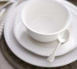 Emma Beaded Stoneware Cereal Bowls - Set of 4