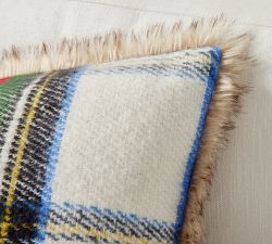 Stewart Plaid with Faux Fur Back Pillow Cover
