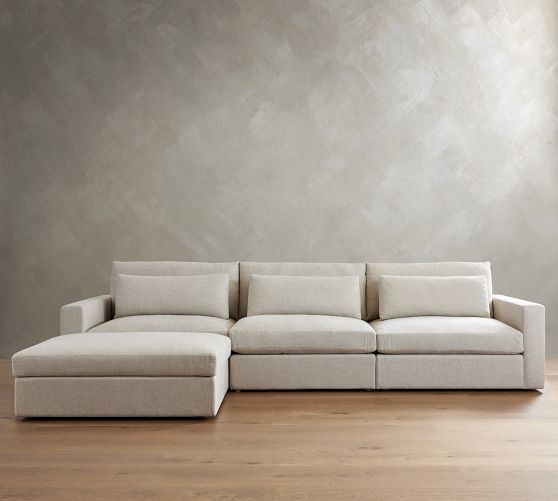 Westwood Square Arm Deep Seat Modular Chaise Sectional (142") by Pottery Barn