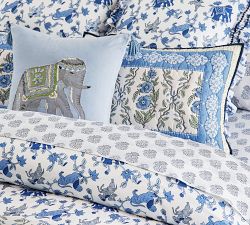 Roller Rabbit Elephant Decorative Pillow Cover