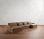 Westwood Slim Arm Deep Seat Leather Double Chaise Sectional (167"&ndash;180")