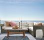 Abbott Concrete &amp; Acacia Rectangular Outdoor Coffee Table (50"-62")