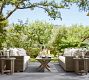 Abbott Concrete &amp; Acacia Round Outdoor Side Table (20")