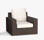 Torrey Wicker Square Arm Swivel Outdoor Lounge Chair