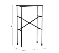 Zane Rectangular Metal Accent Table (14")