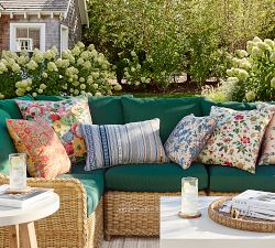 Charlotte Floral Reversible Printed Outdoor Pillow