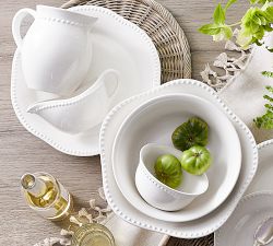 Emma Beaded Stoneware Gravy Boat