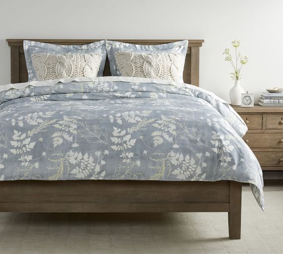 Shadow Floral Percale Duvet Cover by Pottery Barn