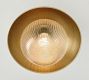 Cooper Ribbed Glass Round Indoor/Outdoor Flush Mount (12")