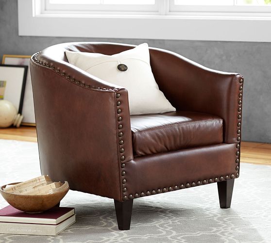 Harlow Leather Chair by Pottery Barn