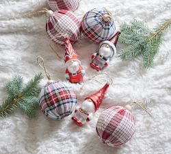Plaid Fabric Ball Ornaments