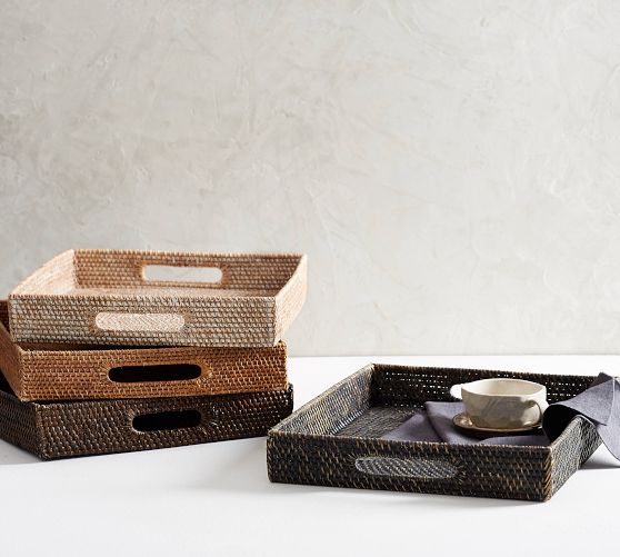 Tava Handwoven Rattan Serving Tray thumbnail 3