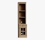 Livingston Narrow Bookcase with Cabinet (17.5")