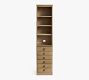 Printer's Narrow Bookcase with Bluff Cut Door Cabinet (16")