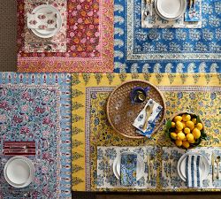 Regan Block Print Reversible Cotton Placemats - Set of 4