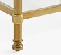 Everson Rectangular Glass Side Table (18.5")