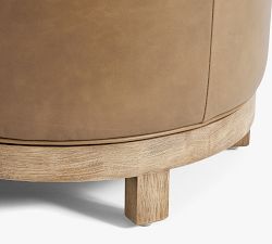 Jake Leather Swivel Stool (20")