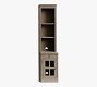 Livingston Narrow Bookcase with Cabinet (17.5")