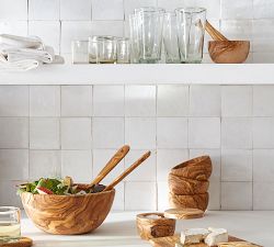 Olive Wood Serving Utensils - Set of 2