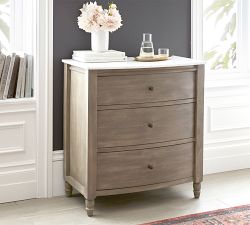 Alexandra Marble 3-Drawer Dresser (33.5")