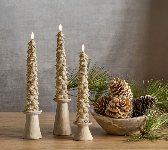Flameless Tree Taper Candle