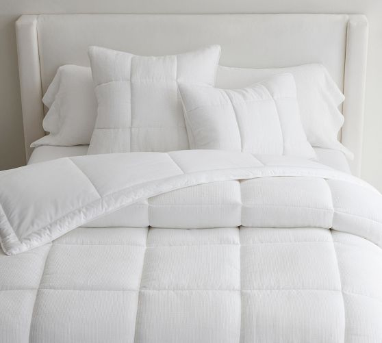 European Flax Linen Waffle Comforter by Pottery Barn