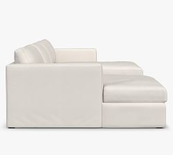 Jake Slipcovered 3-Piece Double Chaise Outdoor Sectional (163")