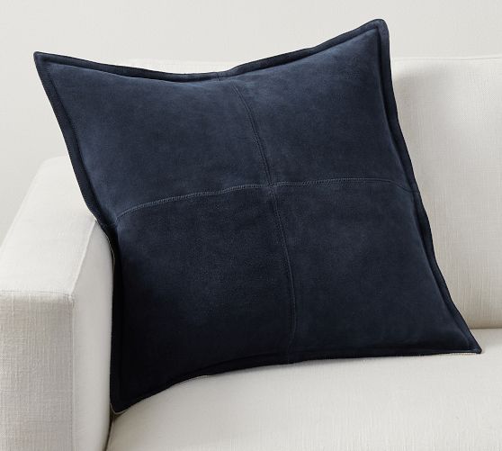 Pieced Suede Pillow Cover