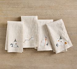 Scary Squad Organic Cotton Napkins - Mixed Set of 4
